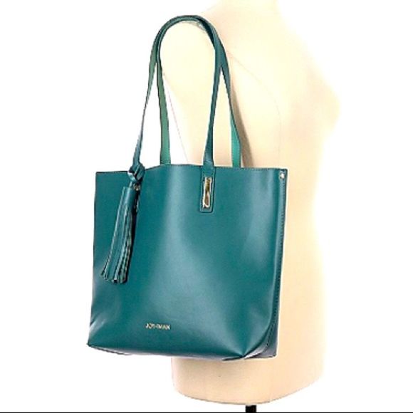 Joy & Iman Handbags - Joy & Iman Teal Green Tote